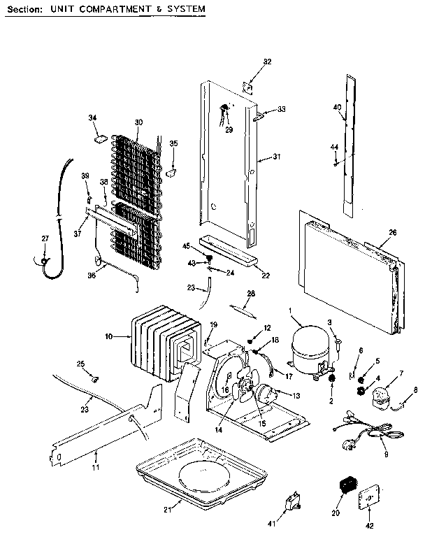 Unit Parts Diagram and Parts List for JRSD246B MCQ82A Jenn-Air Refrigerator