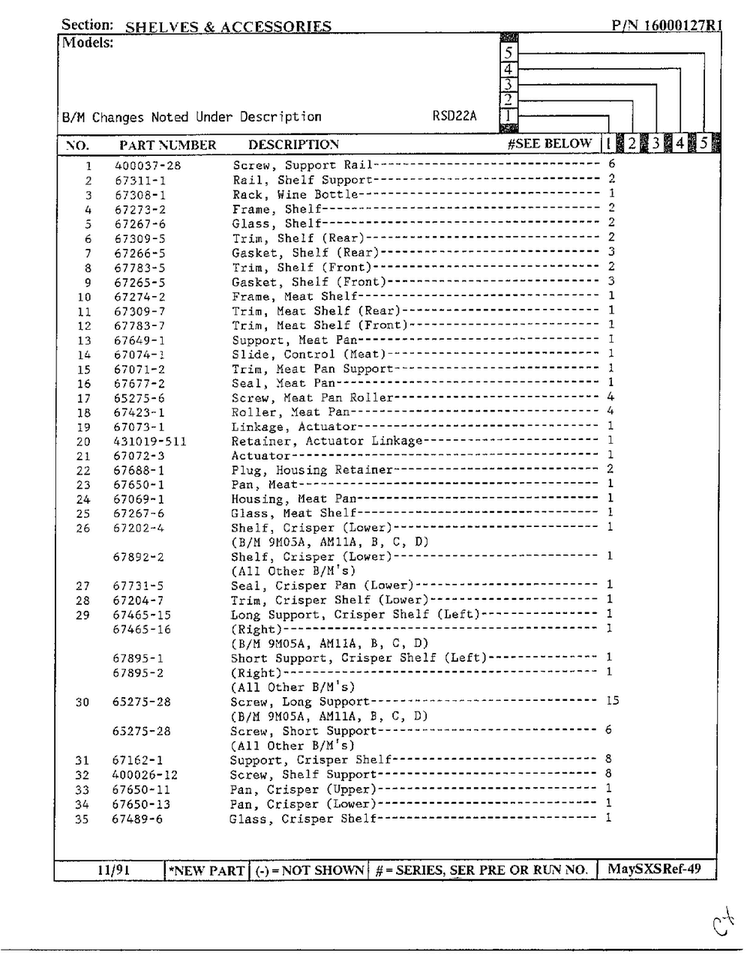 Shelves And Accessories Page 2 Diagram and Parts List for 22714  Maytag Refrigerator
