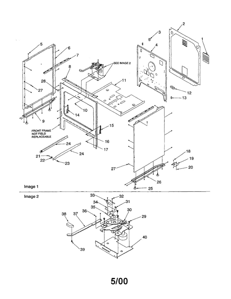 Cabinet Diagram and Parts List for ART6021C-P1143811NC  Amana Range