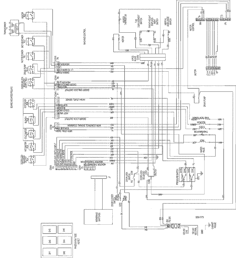 WIRING INFORMATION Diagram and Parts List for MAH7500AWQ  Maytag Washer