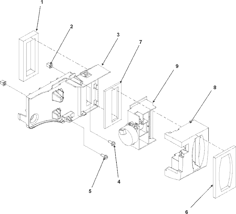 CONTROLS Diagram and Parts List for ASD2328HES  Amana Refrigerator