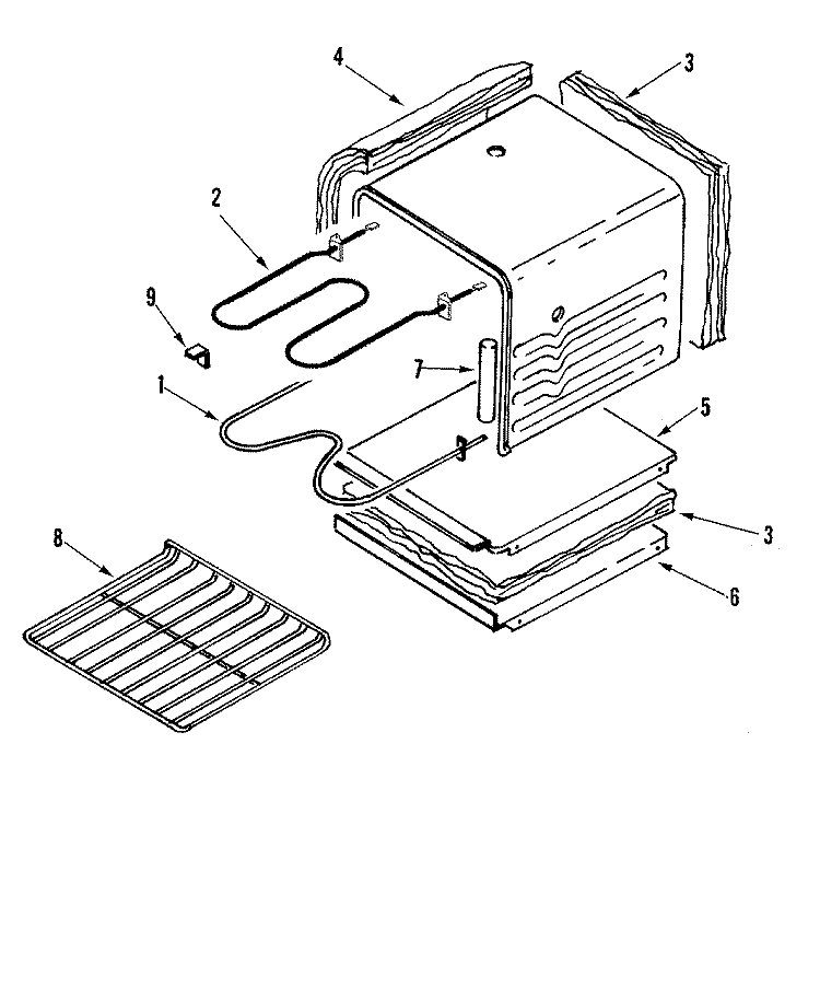 OVEN Diagram and Parts List for CE11000AAV  Crosley Range