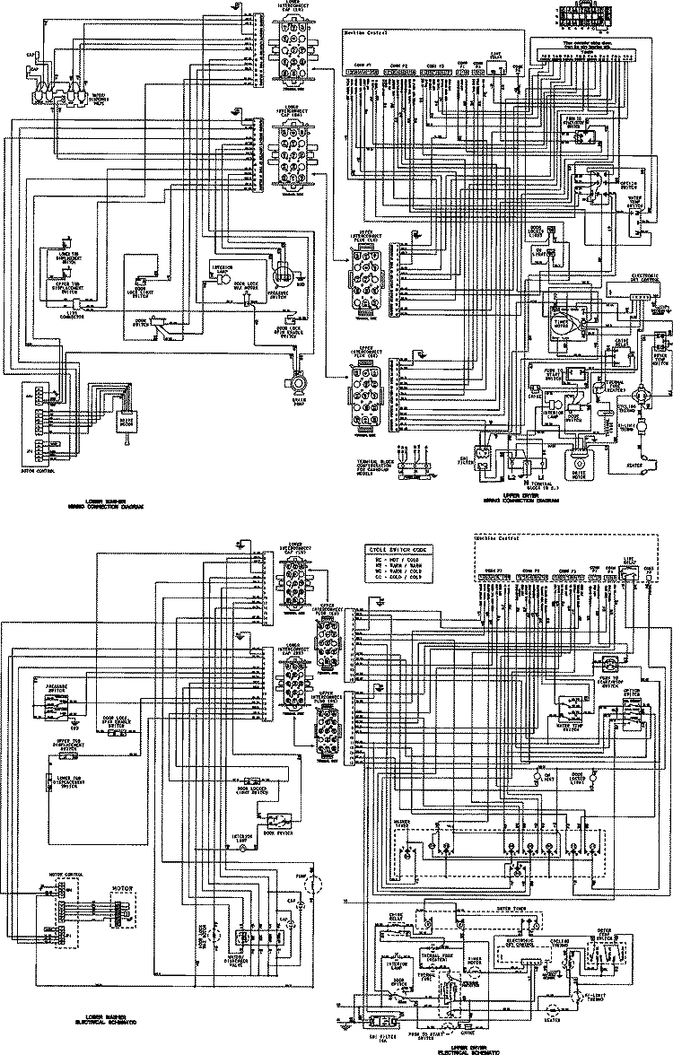 WIRING INFORMATION Diagram and Parts List for MLE2000AZW  Maytag Washer Dryer Combo