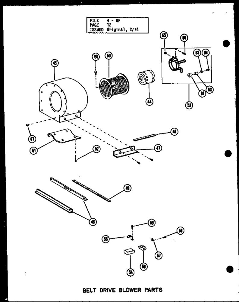 Belt Drive Blower Parts 2 Diagram and Parts List for GC-120DE P96331-8F Amana Furnace