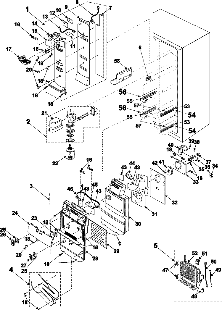 REFRIGERATOR COMPARTMENT Diagram and Parts List for RS2577SL  Maytag Refrigerator