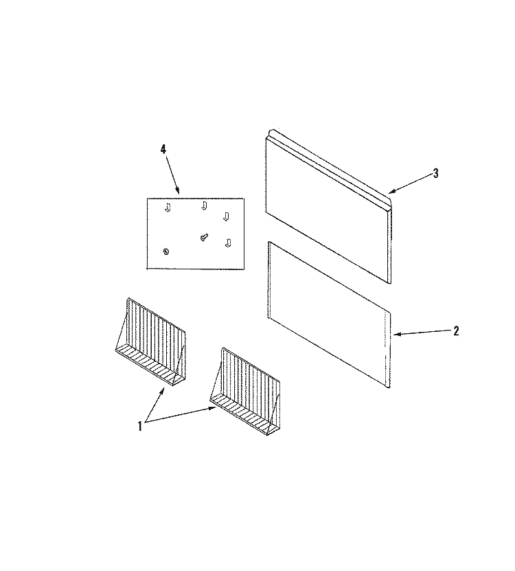 BACKSPLASH COMPONENTS (ACCESSORY) Diagram and Parts List for JXA9002CDP  Jenn-Air Range Hood