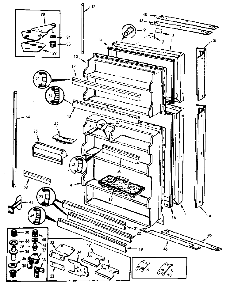 Refrigerator/doors Diagram and Parts List for JRT194B M7C53A Jenn-Air Refrigerator