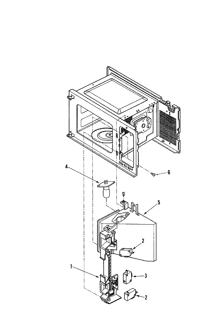 INTERLOCK SWITCHES Diagram and Parts List for UMC5200AAW  Maytag Microwave