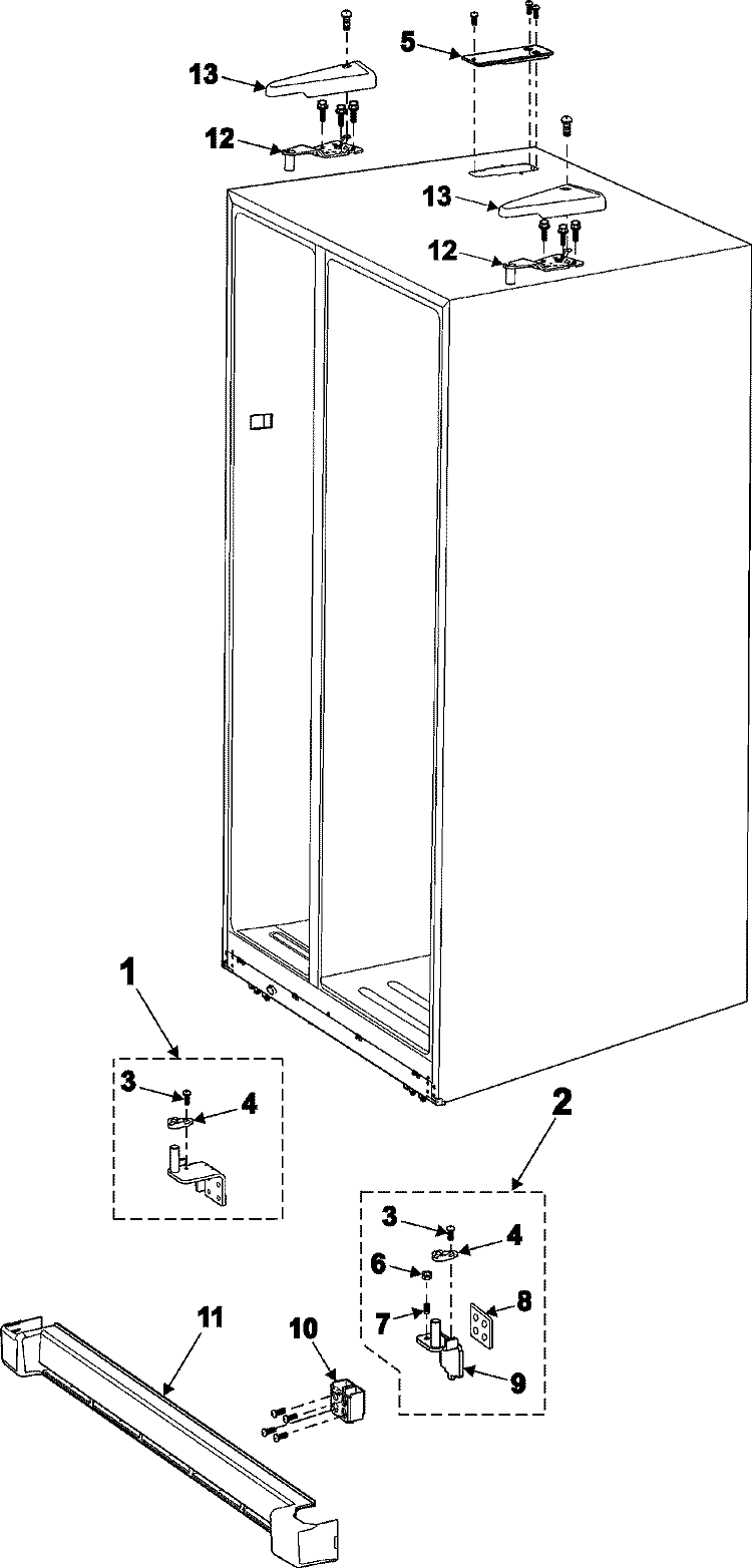 HINGES Diagram and Parts List for RS2630WW  Maytag Refrigerator