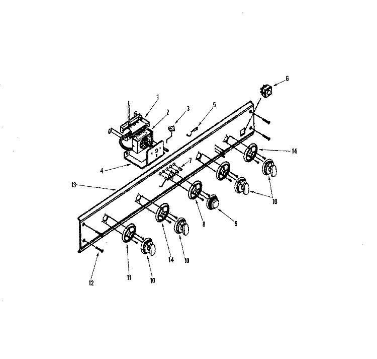 CONTROL PANEL Diagram and Parts List for PRD3030NP  Jenn-Air Cooktop