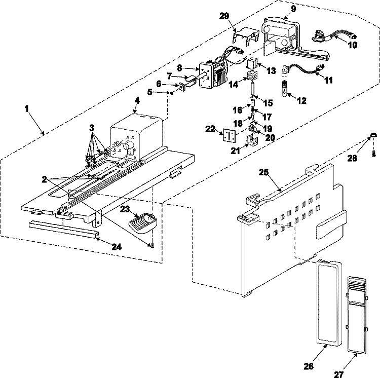 ENCLOSURE ASSEMBLY Diagram and Parts List for RS2520SW  Maytag Refrigerator