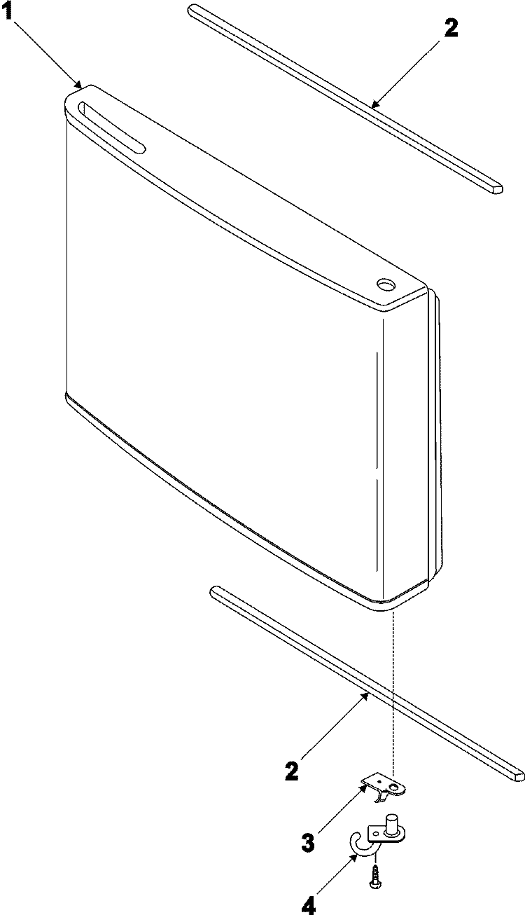 FREEZER DOOR Diagram and Parts List for RB1944SL  Magic Chef Refrigerator