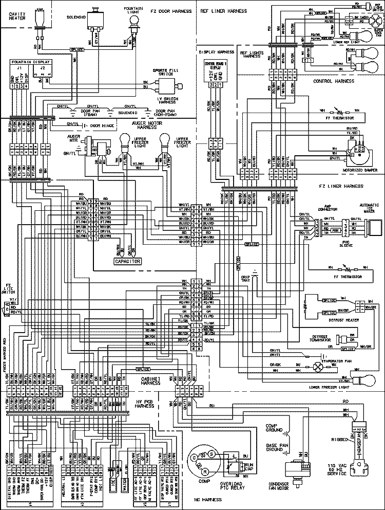 WIRING INFORMATION (SERIES 10) Diagram and Parts List for JSD2697KEY  Jenn-Air Refrigerator