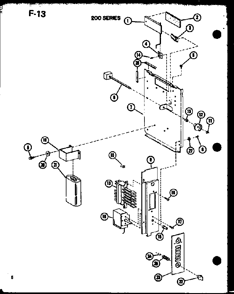 Access Panel Diagram and Parts List for 218-3EWS P55417-80R Amana Air Conditioner