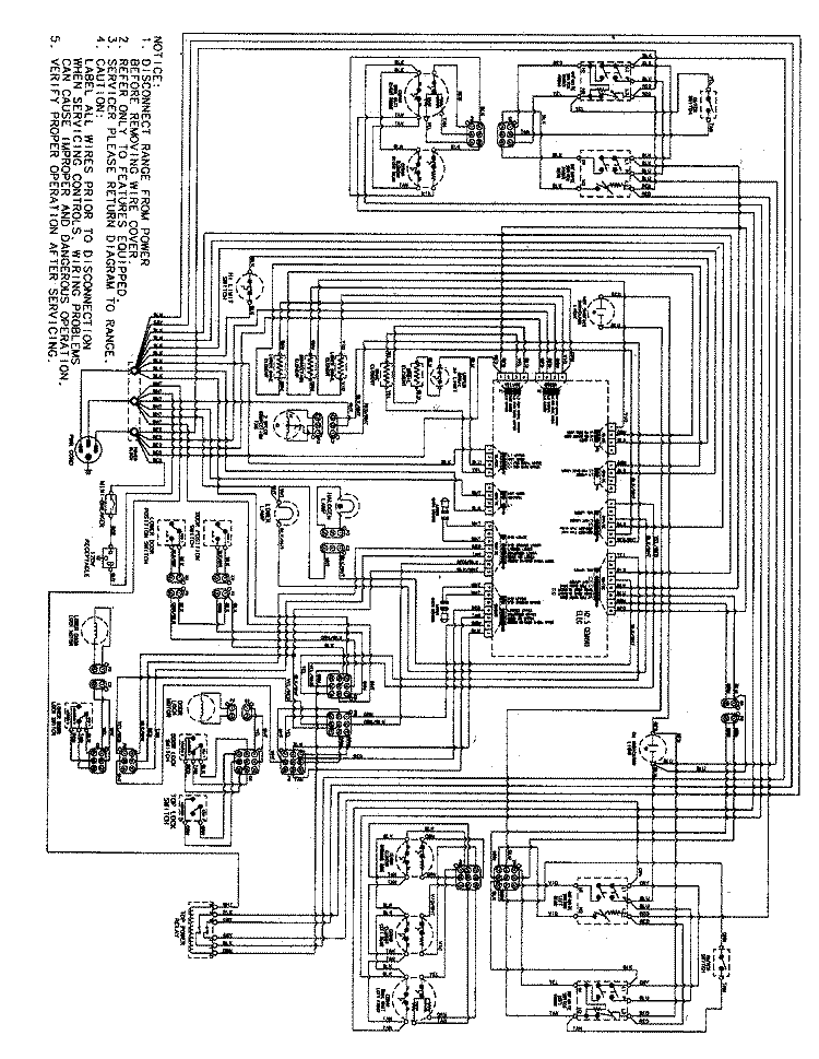 WIRING INFORMATION (SERIES 12) Diagram and Parts List for MER6875ACF  Maytag Range