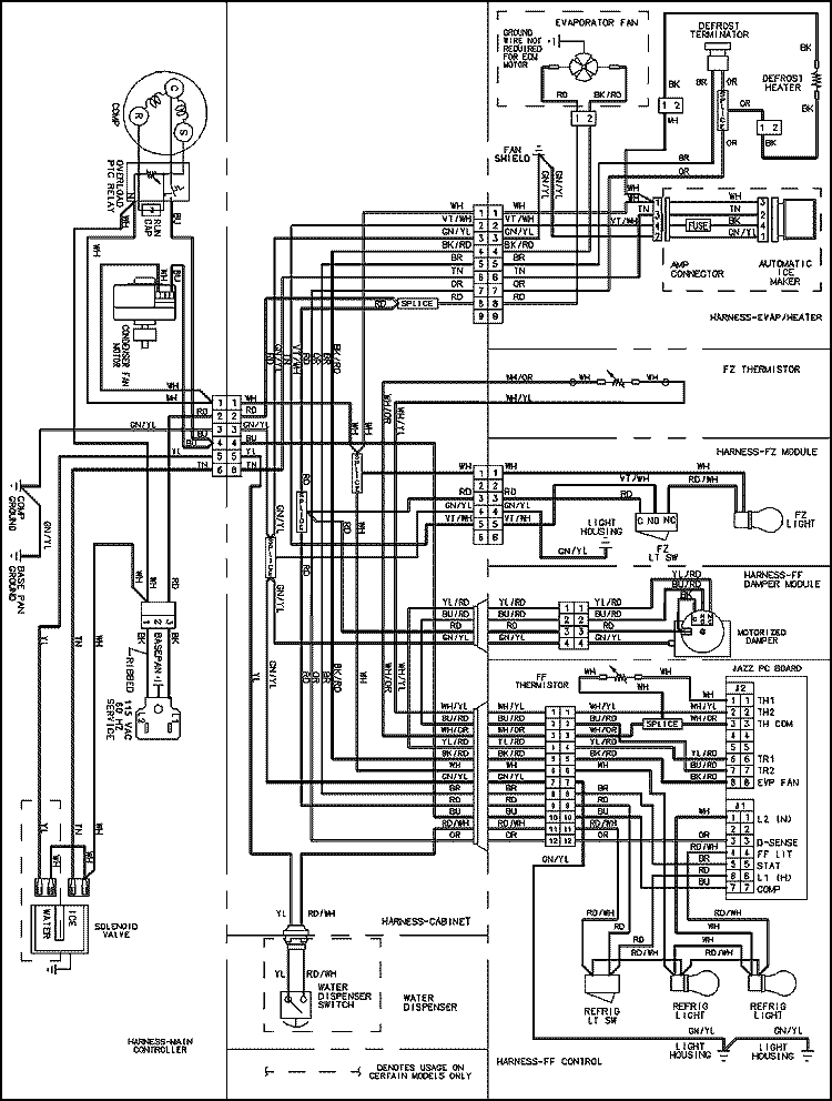 WIRING INFORMATION Diagram and Parts List for ABB1924DEW  Amana Refrigerator