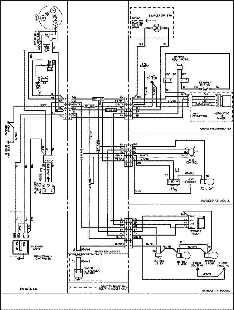 WIRING INFORMATION (SERIES 11) Diagram and Parts List for CB19G6W  Crosley Refrigerator