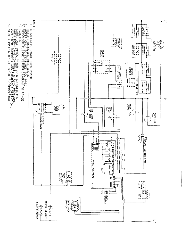 WIRING INFORMATION Diagram and Parts List for JDS9860BCP  Jenn-Air Range
