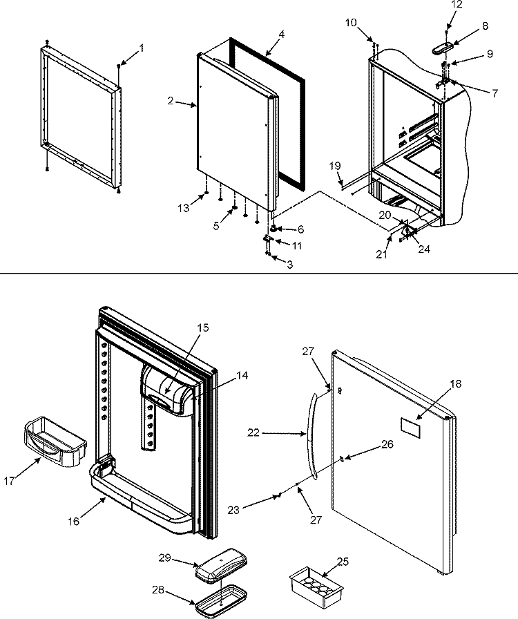 REFRIGERATOR DOOR Diagram and Parts List for MBR2262HES  Maytag Refrigerator