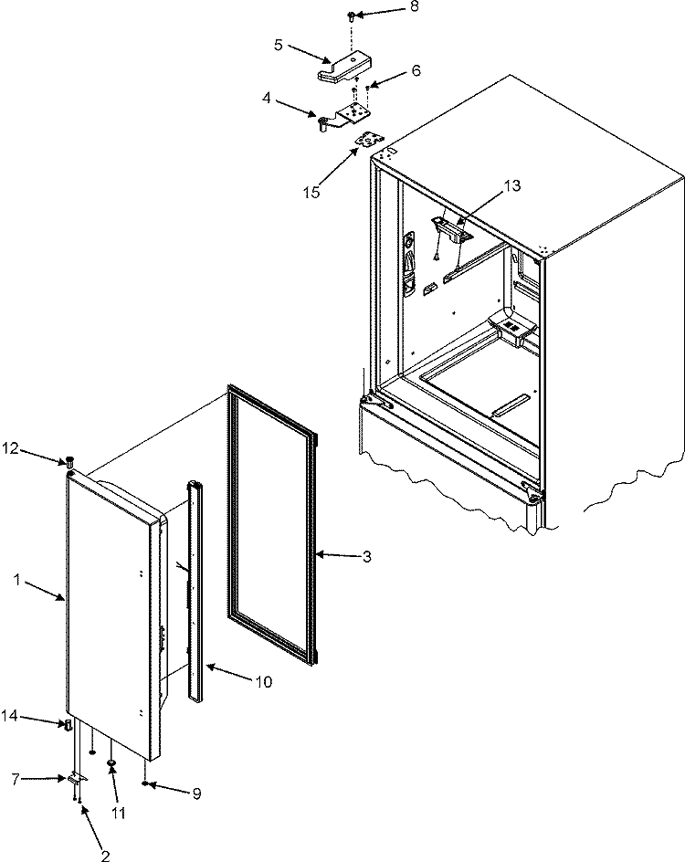 LEFT REFRIGERATOR DOOR Diagram and Parts List for JFC2089HTB  Jenn-Air Refrigerator