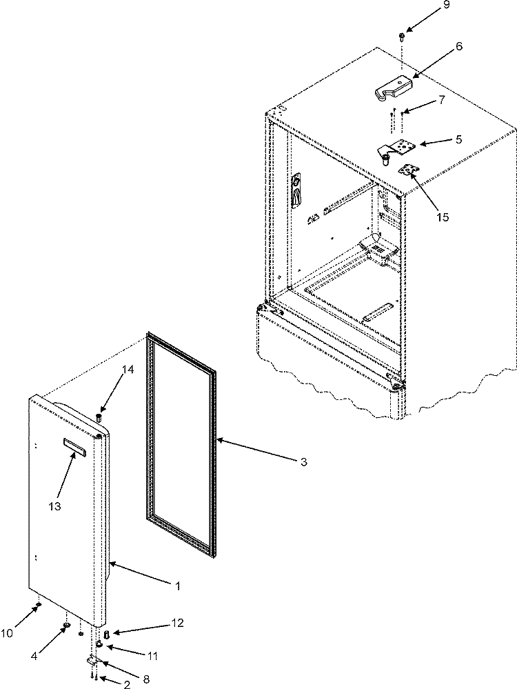 RIGHT REFRIGERATOR DOOR Diagram and Parts List for JFC2089HTB  Jenn-Air Refrigerator