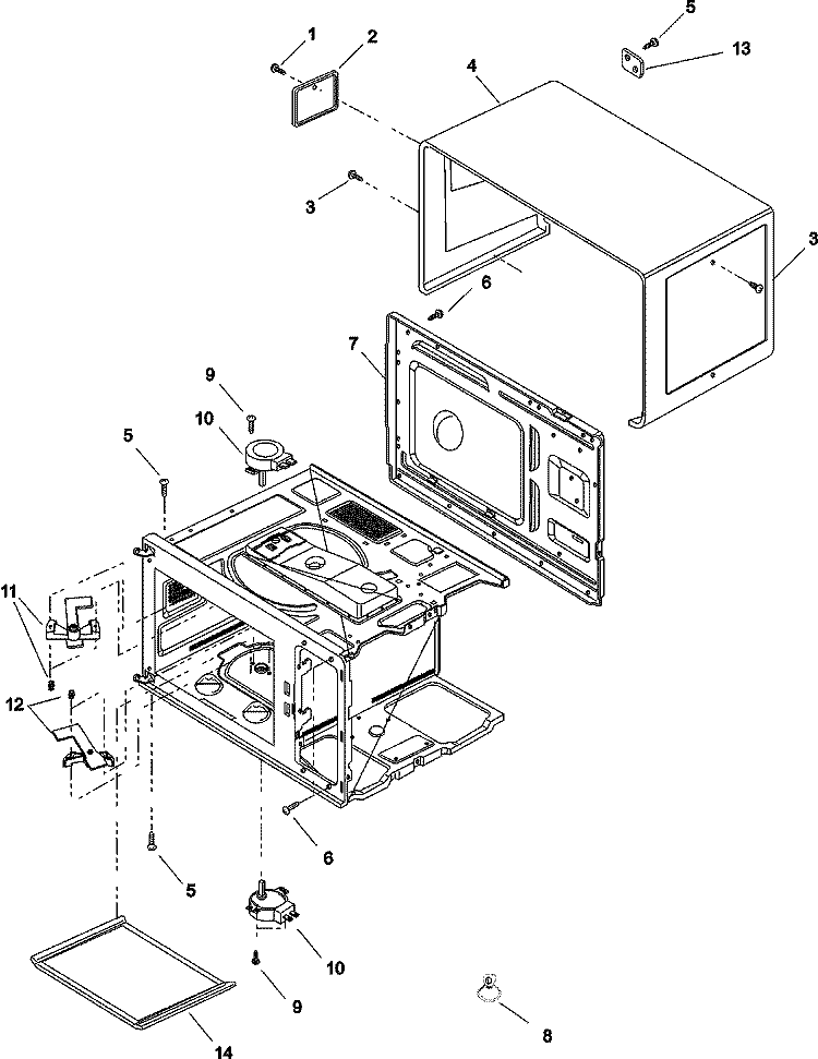 ANTENNA, TRAY, OUTERCASE, Diagram and Parts List for DFS18E P1330222M Menumaster Microwave