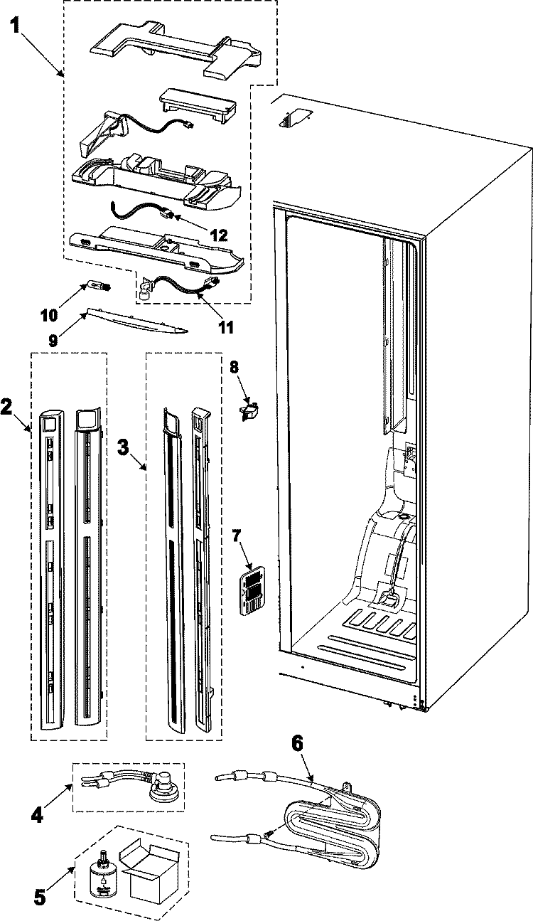 REFRIGERATOR COMPARTMENT Diagram and Parts List for RS2623SH  Maytag Refrigerator