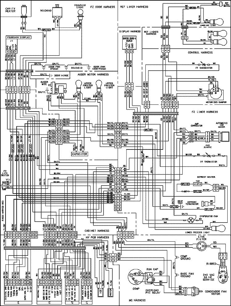 WIRING INFORMATION (GC2227HEKB / S / W) Diagram and Parts List for GC2227HEKS  Maytag Refrigerator