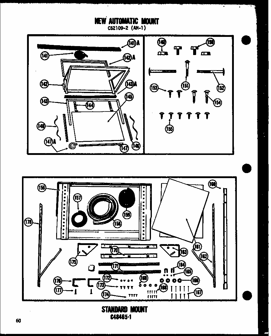 New Automatic Mount Diagram and Parts List for 11-2JM P54336-36R Amana Air Conditioner