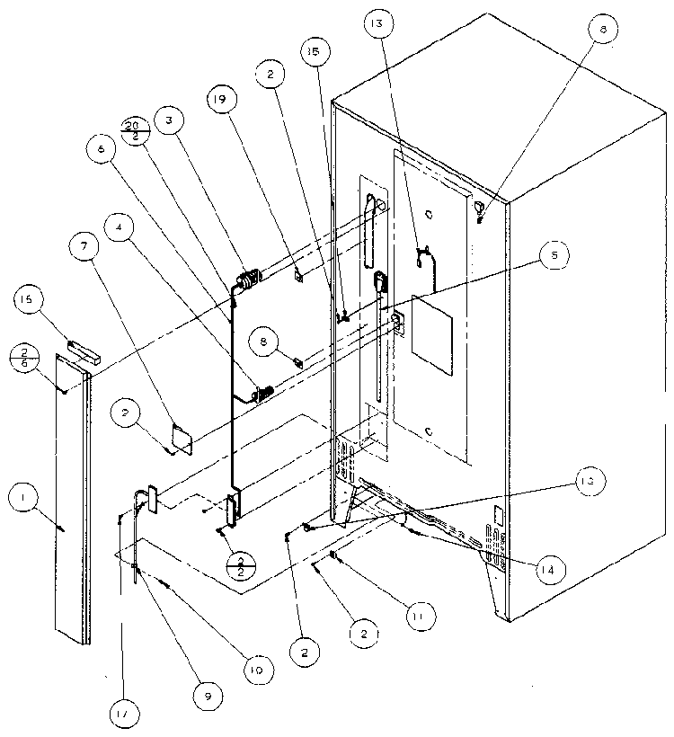 Cabinet Diagram and Parts List for 85861-P1117302W  Amana Refrigerator