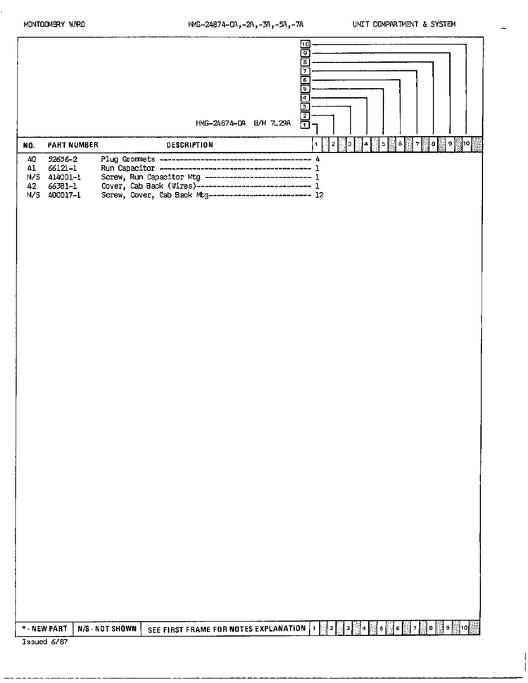 Unit Compartment And System Page 3 Diagram and Parts List for 24874A  Admiral Refrigerator