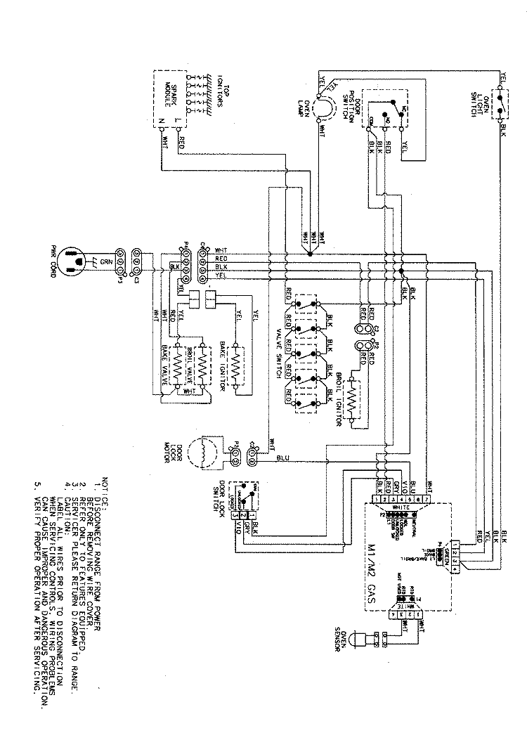 WIRING INFORMATION Diagram and Parts List for MGR5765QDS  Maytag Range