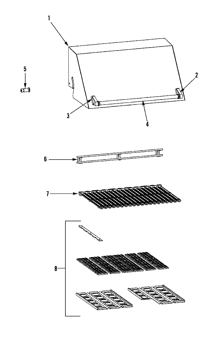 HOOD & RACK Diagram and Parts List for WSBQ30FSB  Dynasty Range