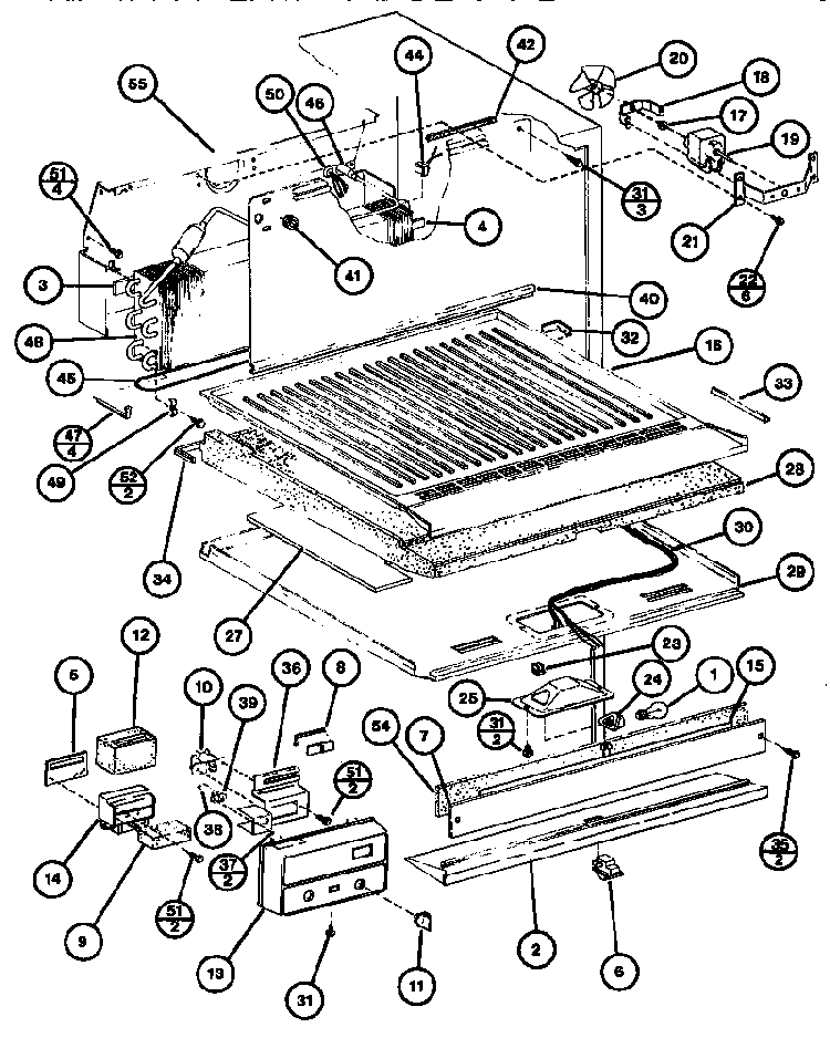 Functional Parts Diagram and Parts List for TL18G-P75535-10W  Amana Refrigerator