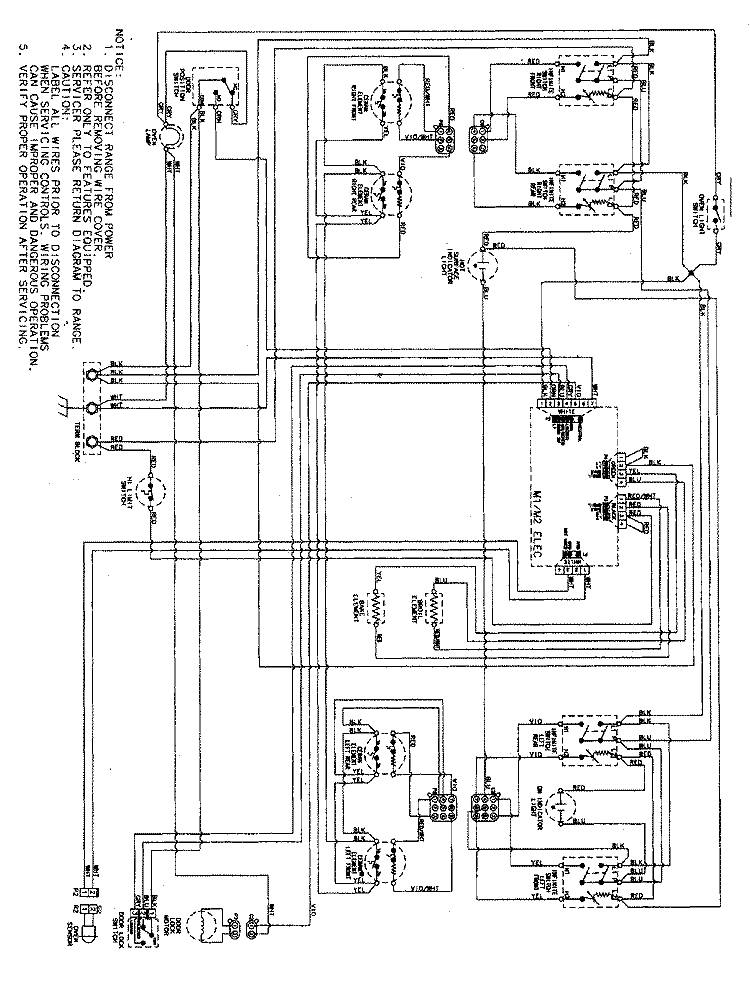 WIRING INFORMATION Diagram and Parts List for MERS755RAW  Maytag Range