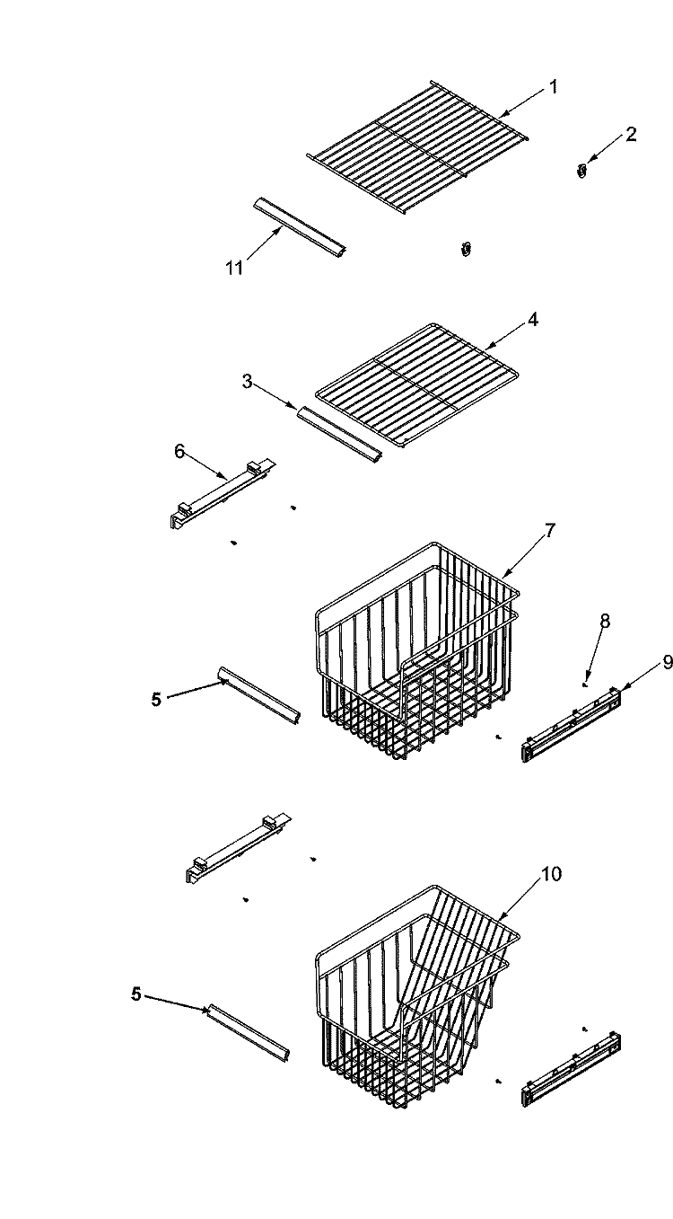 FZ SHELF Diagram and Parts List for ACD2232HRB  Amana Refrigerator