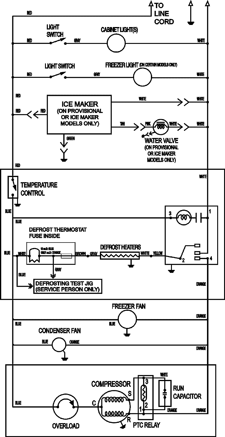 WIRING INFORMATION Diagram and Parts List for GT1526PEKS  Maytag Refrigerator