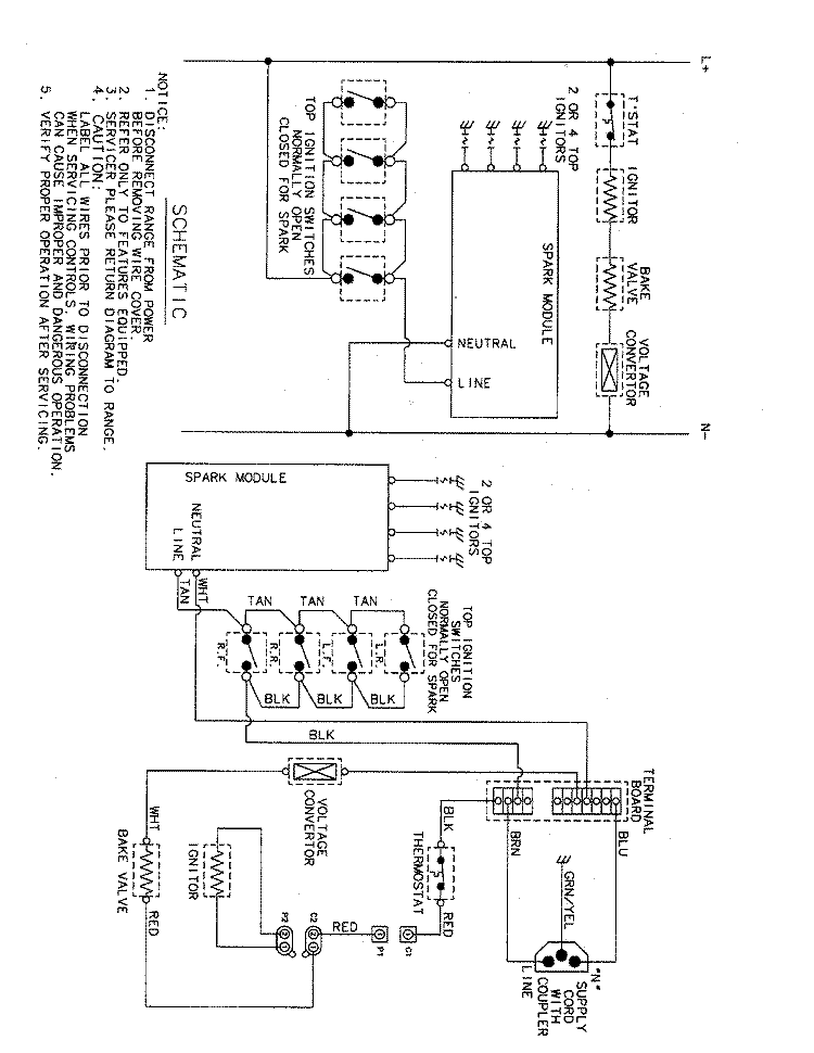 WIRING INFORMATION Diagram and Parts List for MBR1415AGW  Maytag Range