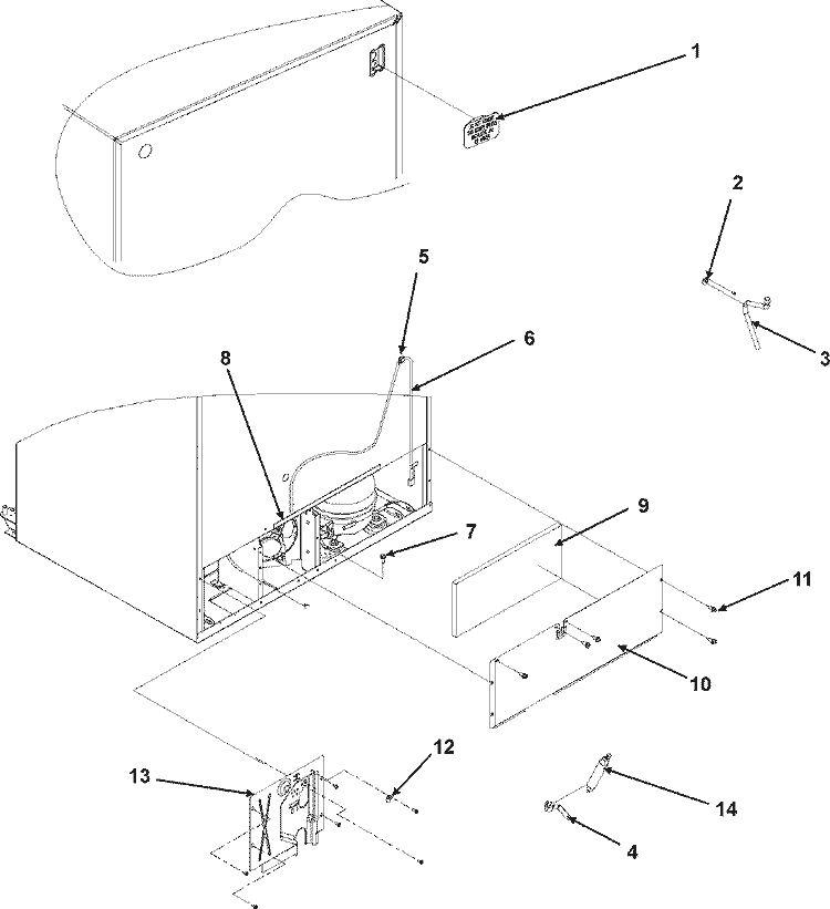 CABINET BACK Diagram and Parts List for GC2225PEKS GC2225PEKS0 Maytag Refrigerator