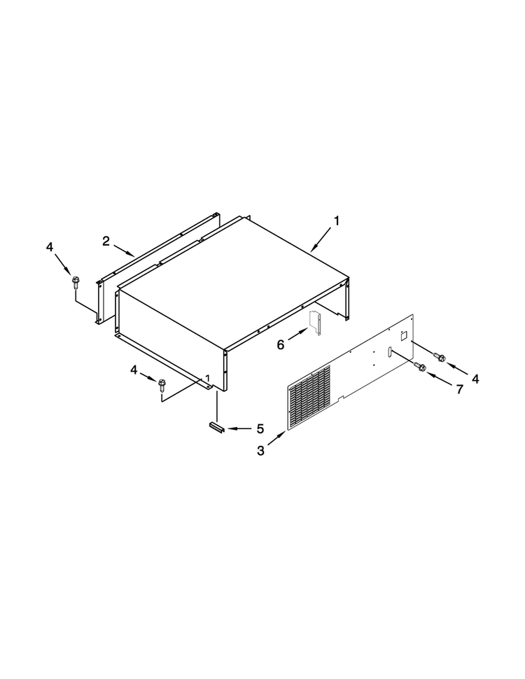 Top Grille And Unit Cover Parts Diagram and Parts List for JB36NXFXRW05  Jenn-Air Refrigerator