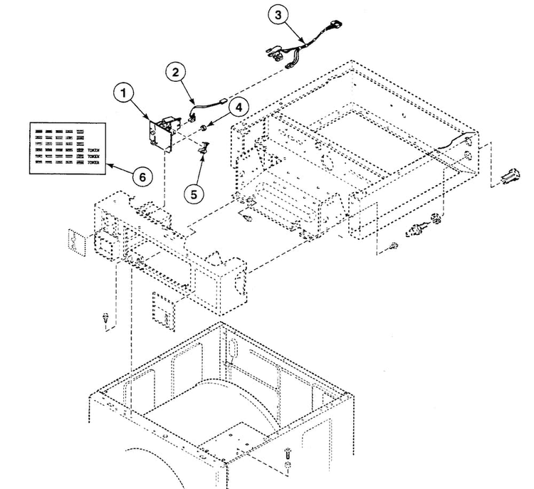 Coin Drop 1 Diagram and Parts List for SWFX71NN3000  Speed Queen Washer