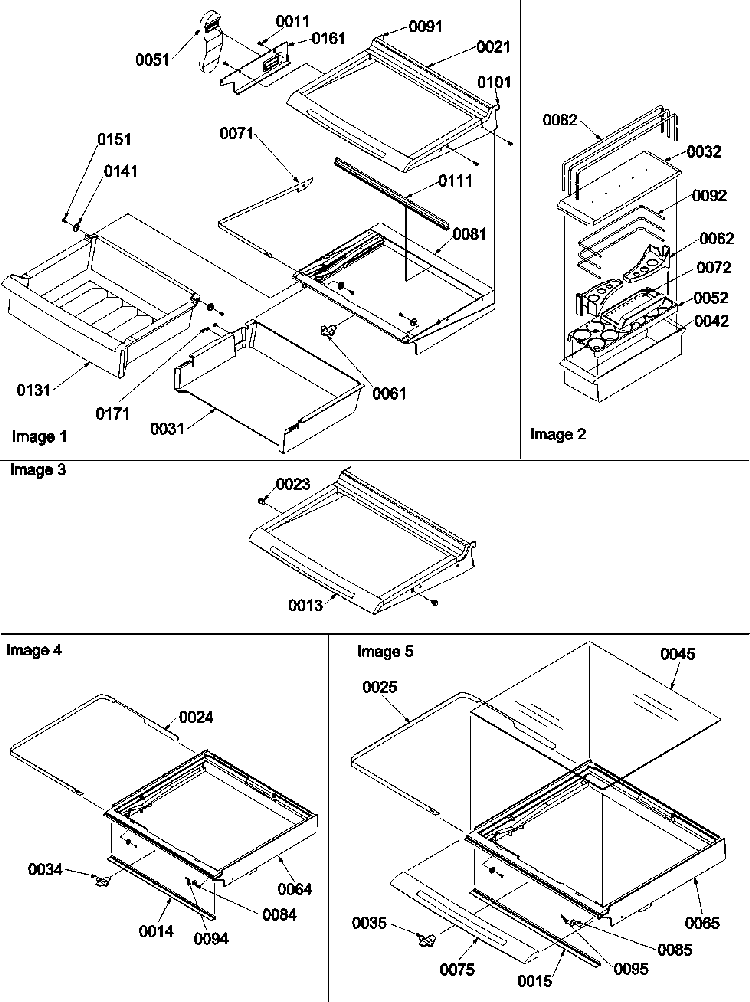 Deli, Shelves, Crisper Assy. Diagram and Parts List for SBDE21VPSE-P1317202WE  Amana Refrigerator