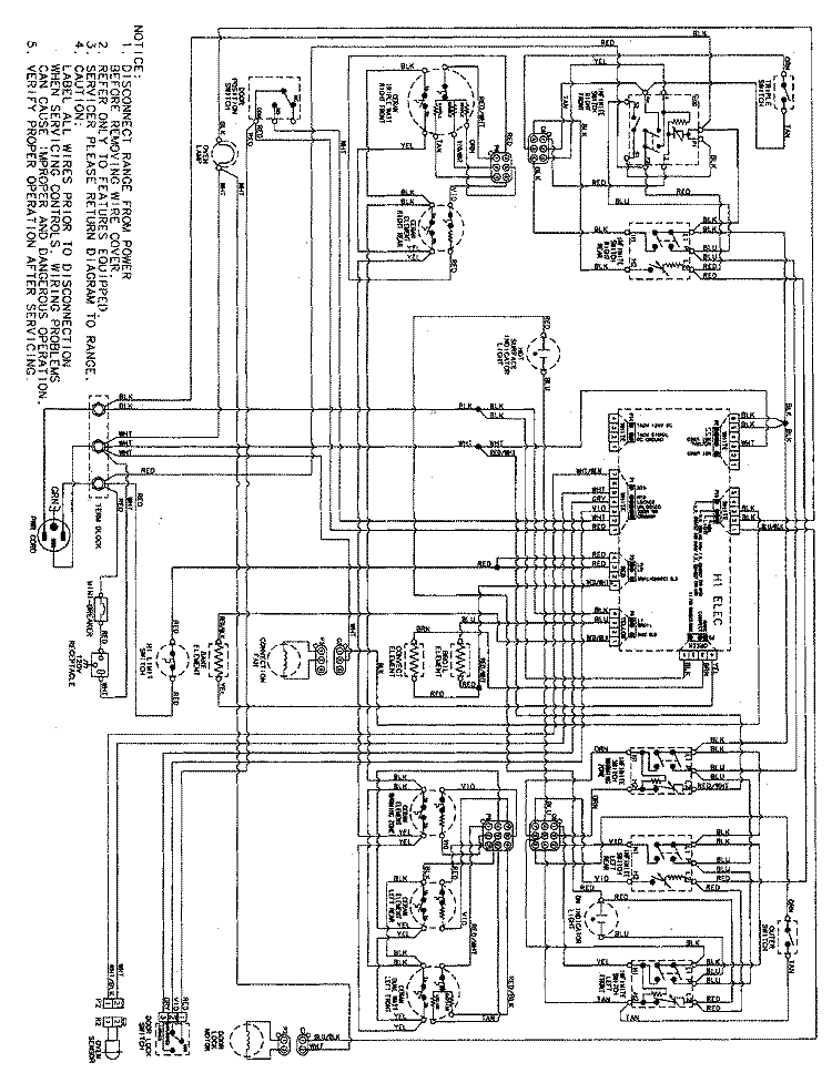 WIRING INFORMATION Diagram and Parts List for MER5875RCQ  Maytag Range