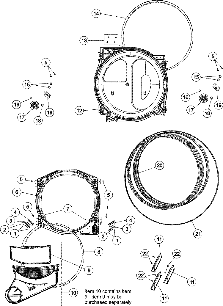 TUMBLER Diagram and Parts List for MDG2706AWW  Maytag Dryer