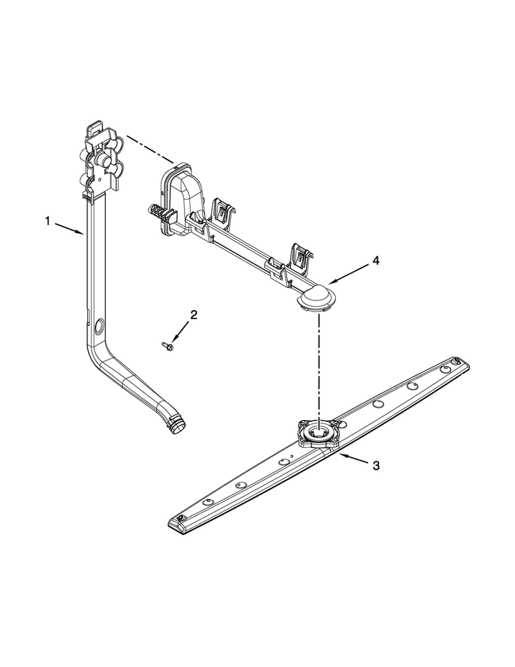 Upper Wash And Rinse Parts Diagram and Parts List for ADB1400PYB5  Amana Dishwasher