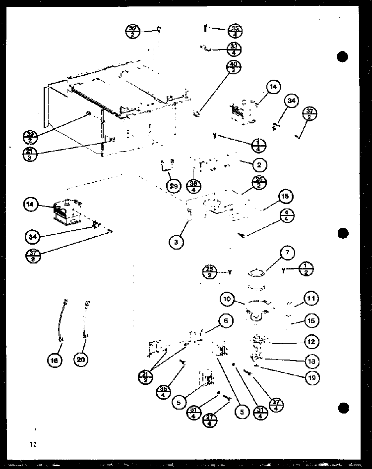 Blower Diagram and Parts List for RC-10SE P76881-7M Amana Microwave