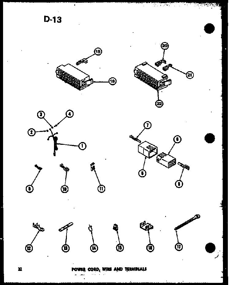 Power Cord Diagram and Parts List for TAA300 P75751-12W Amana Washer