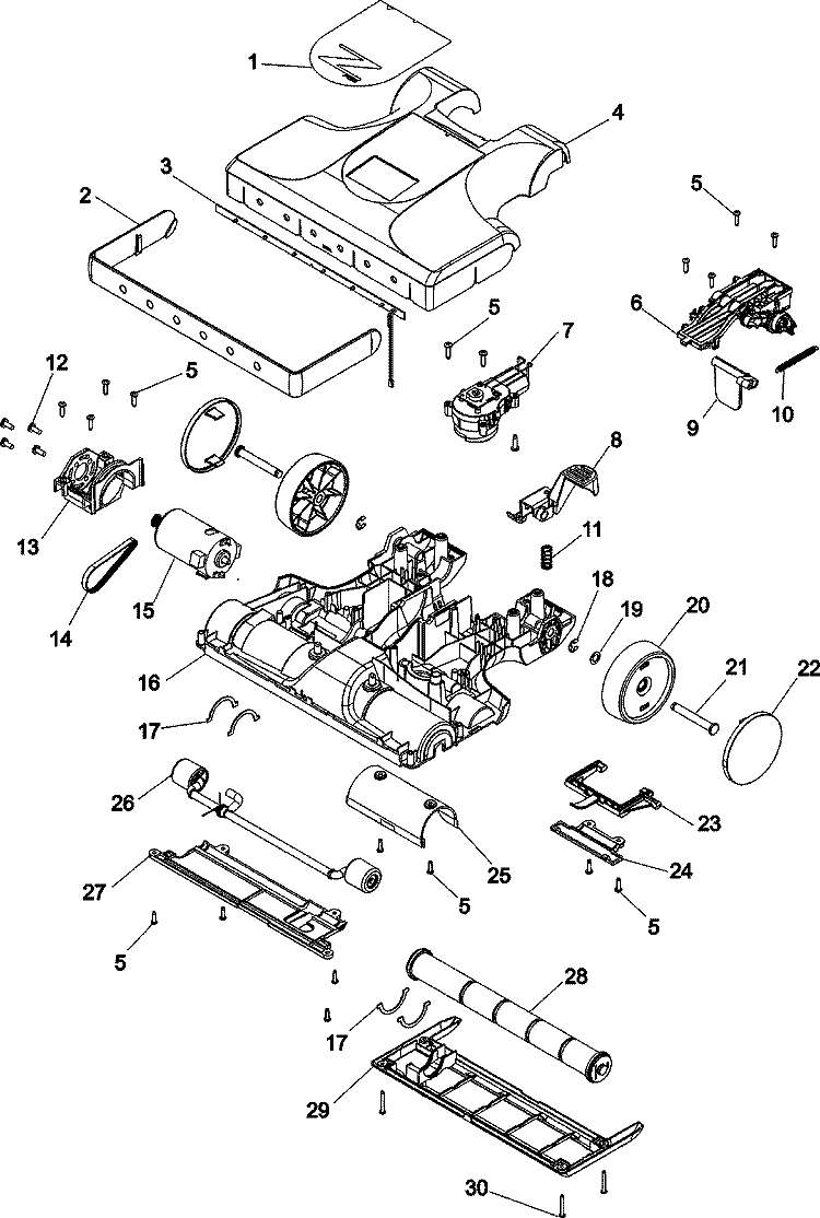FOOT Diagram and Parts List for U9145900  Hoover Upright Vacuum