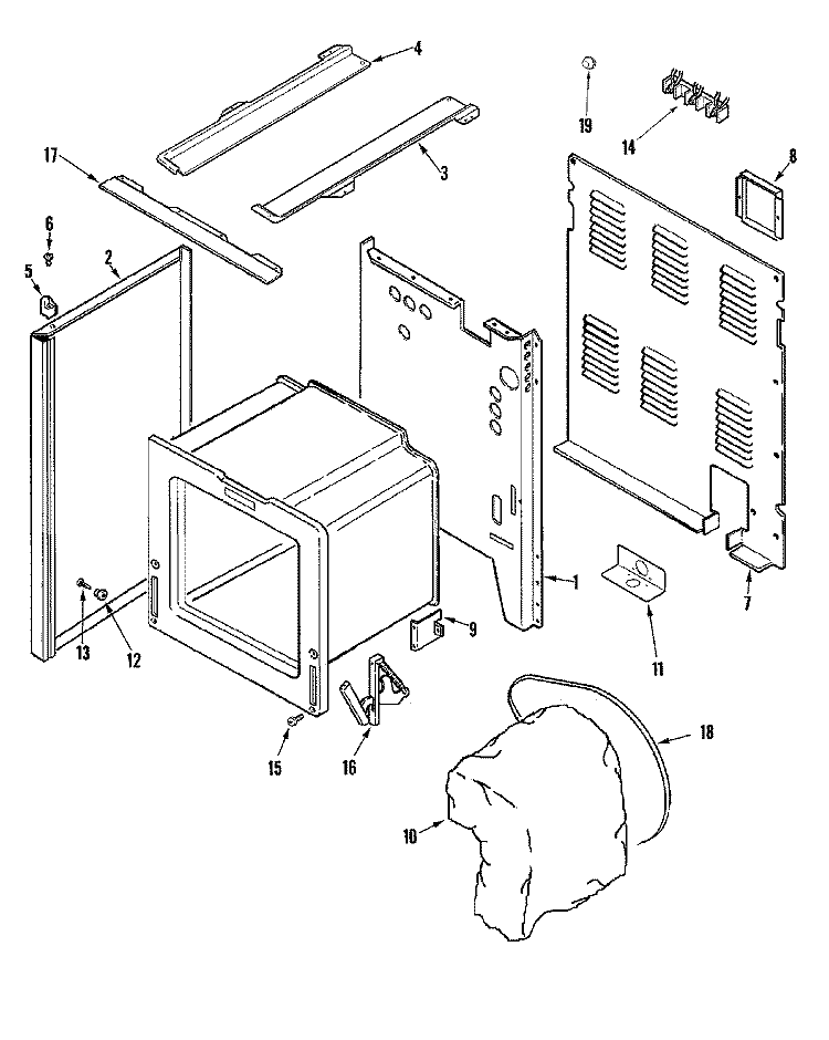 BODY Diagram and Parts List for CER3725AGW  Magic Chef Range