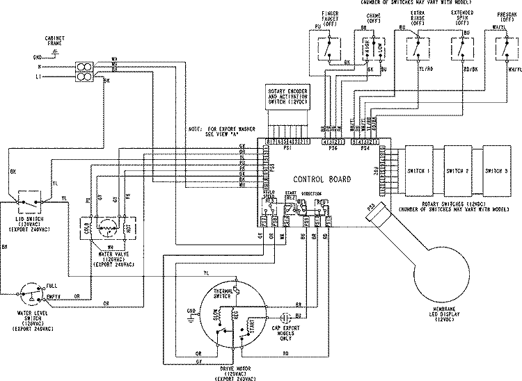 WIRING INFORMATION Diagram and Parts List for MAV5920EWW  Maytag Washer